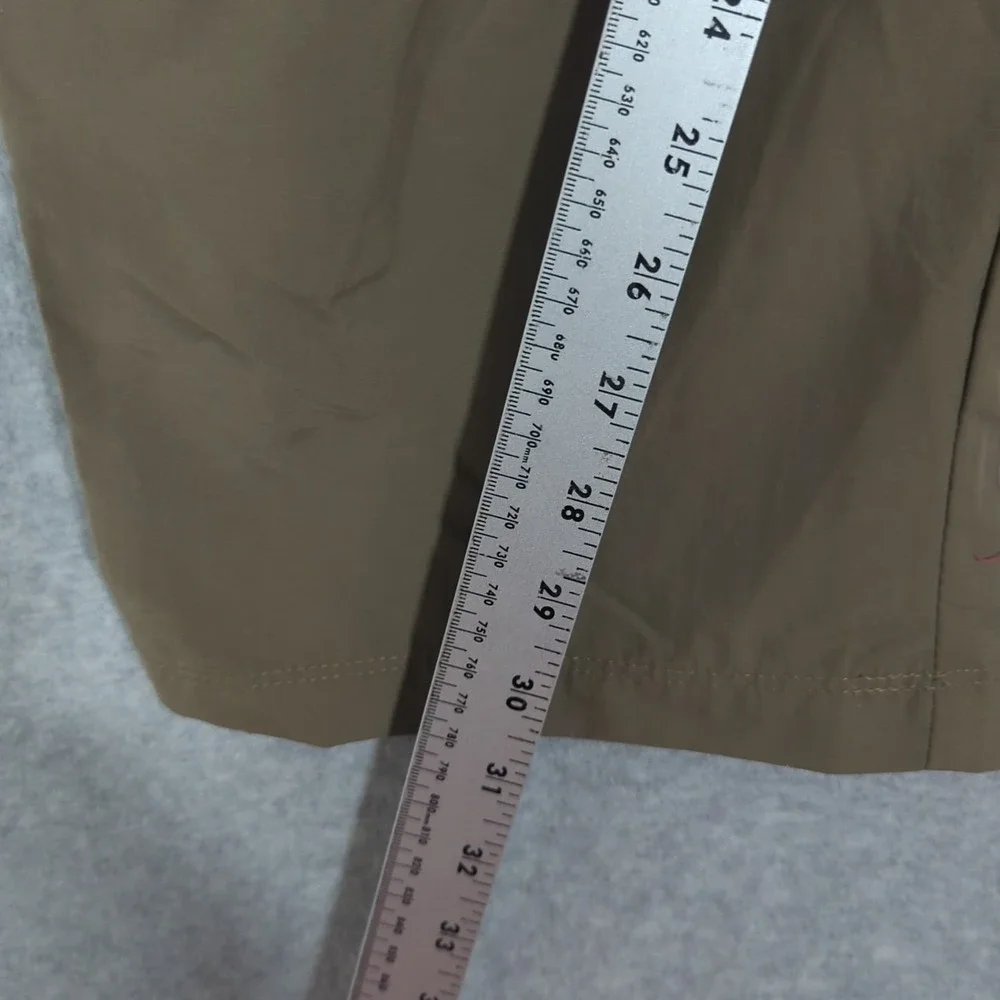 Men's L Green White Sierra Tech Hiking Zip Off Convertible‎ Pants Nylon Gorpcore